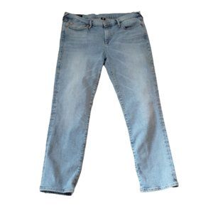 True Religion Cora mid rise straight crop jeans